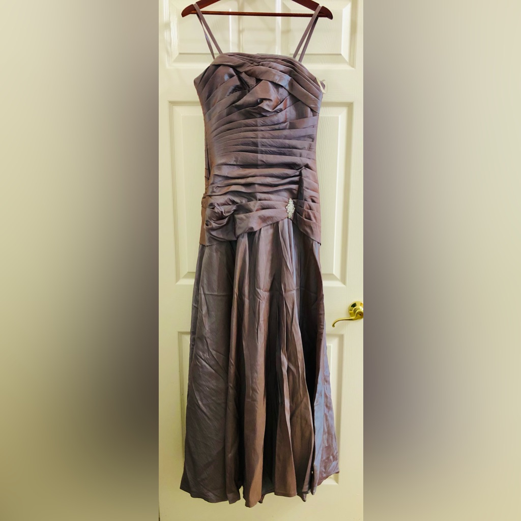 Impressions Brand 1639 Copper Lavender Formal Dress Brooch Detail Size8 Nwt